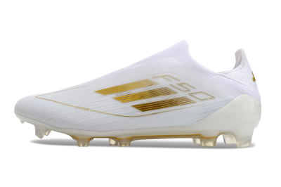 Adidas F50+ Adizero FG Low-Tops Football Boots - White/Gold