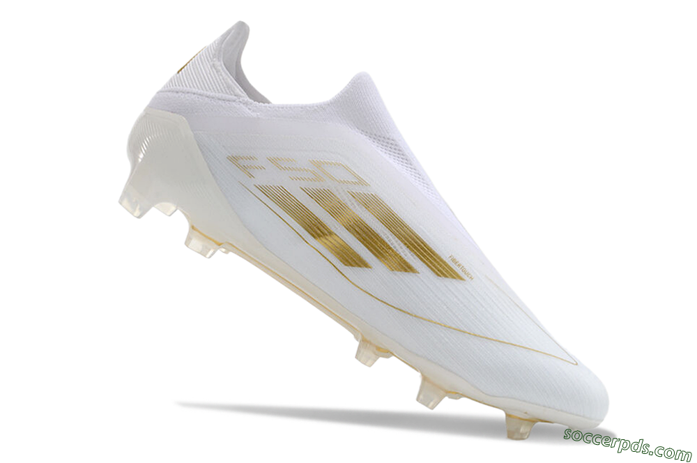 Adidas F50+ Adizero FG Low-Tops Football Boots - White/Gold 4