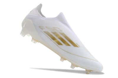 Adidas F50+ Adizero FG Low-Tops Football Boots - White/Gold