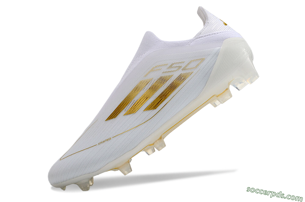 Adidas F50+ Adizero FG Low-Tops Football Boots - White/Gold 5