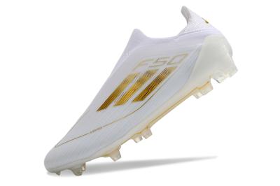 Adidas F50+ Adizero FG Low-Tops Football Boots - White/Gold