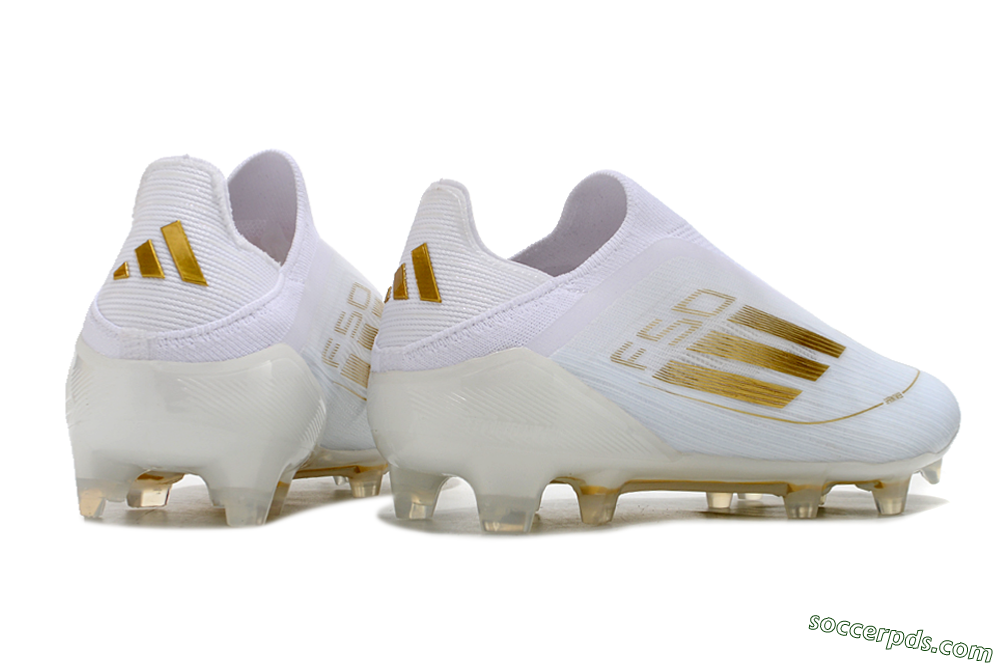 Adidas F50+ Adizero FG Low-Tops Football Boots - White/Gold 6