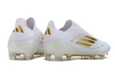 Adidas F50+ Adizero FG Low-Tops Football Boots - White/Gold