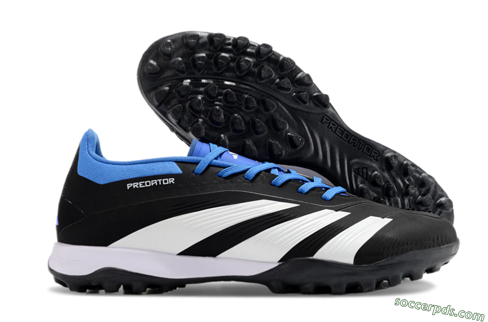 Adidas Predator 24 Elite TF Low-Tops Football Shoes - Black/White/Blue 1