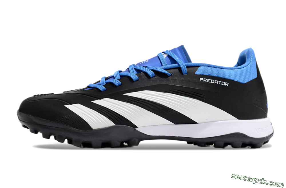 Adidas Predator 24 Elite TF Low-Tops Football Shoes - Black/White/Blue 2