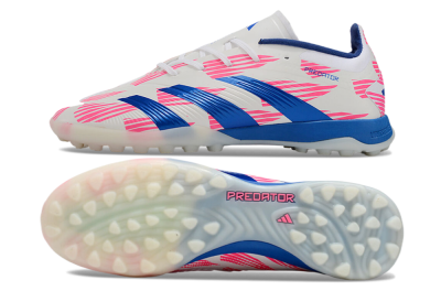 Adidas Predator 24 Elite TF Low-Tops Football Shoes - White/Pink/Blue