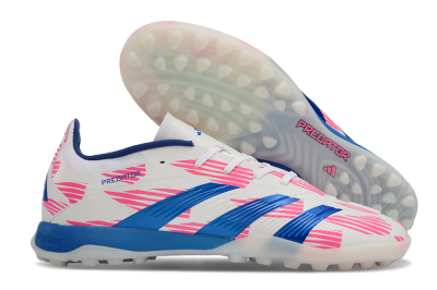Adidas Predator 24 Elite TF Low-Tops Football Shoes - White/Pink/Blue