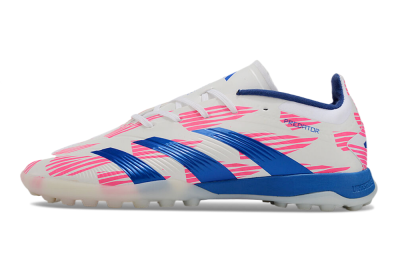 Adidas Predator 24 Elite TF Low-Tops Football Shoes - White/Pink/Blue