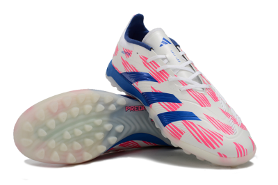 Adidas Predator 24 Elite TF Low-Tops Football Shoes - White/Pink/Blue