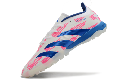 Adidas Predator 24 Elite TF Low-Tops Football Shoes - White/Pink/Blue