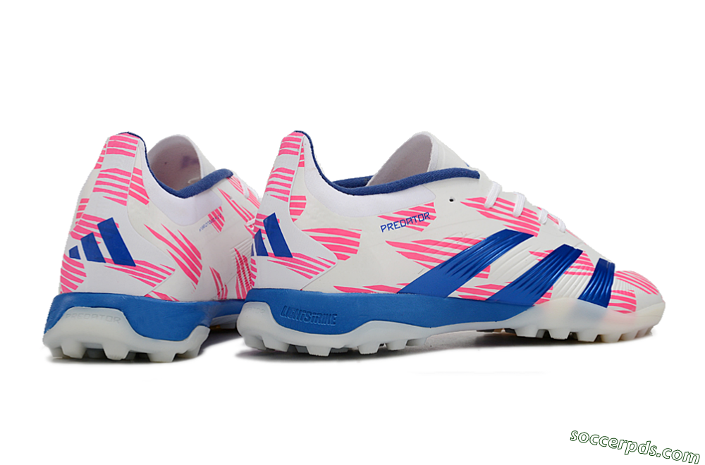 Adidas Predator 24 Elite TF Low-Tops Football Shoes - White/Pink/Blue 6