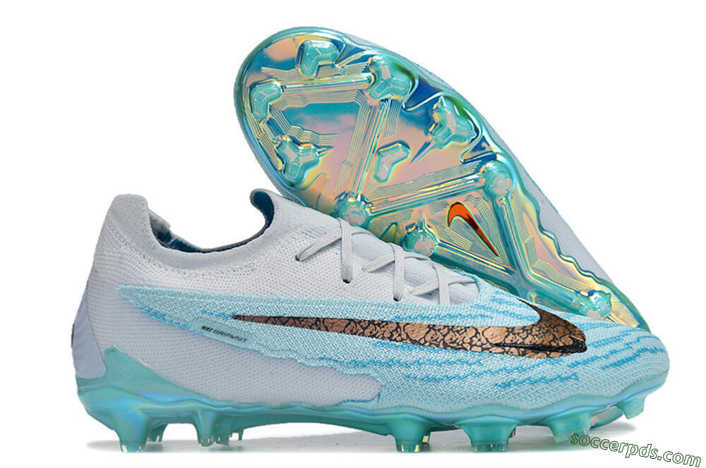 Nike Phantom GX Elite FG Low-Tops Football Boots - Jade/Black/Gold 1