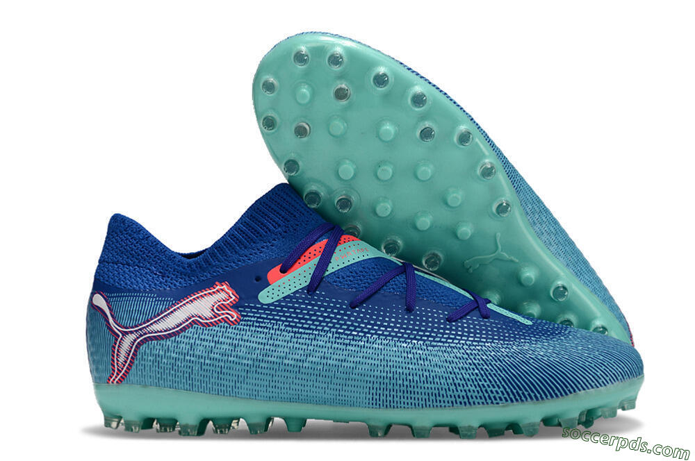 Puma Future Ultimate MG Low-Tops Football Boots - Blue/Jade/Red 1