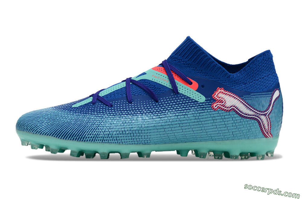 Puma Future Ultimate MG Low-Tops Football Boots - Blue/Jade/Red 2