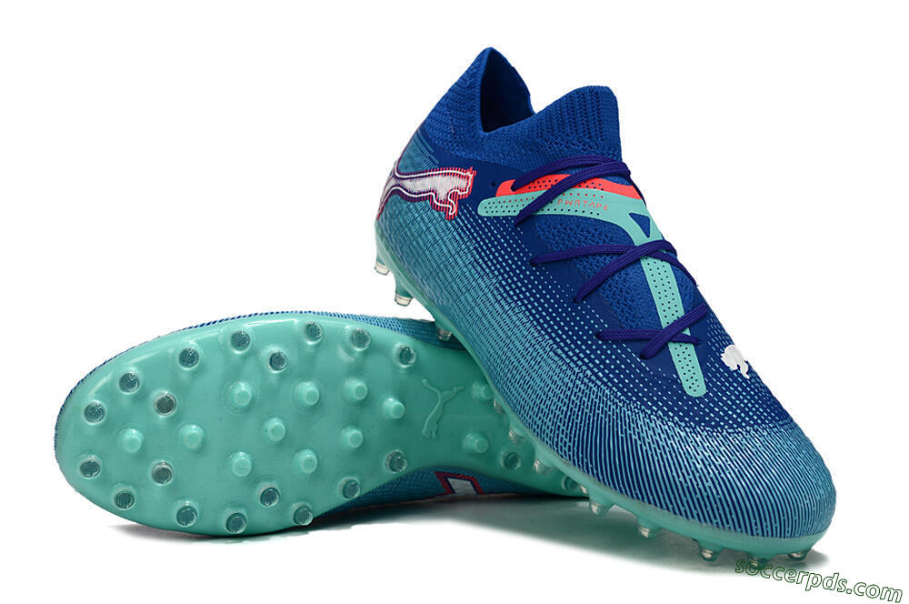 Puma Future Ultimate MG Low-Tops Football Boots - Blue/Jade/Red 3