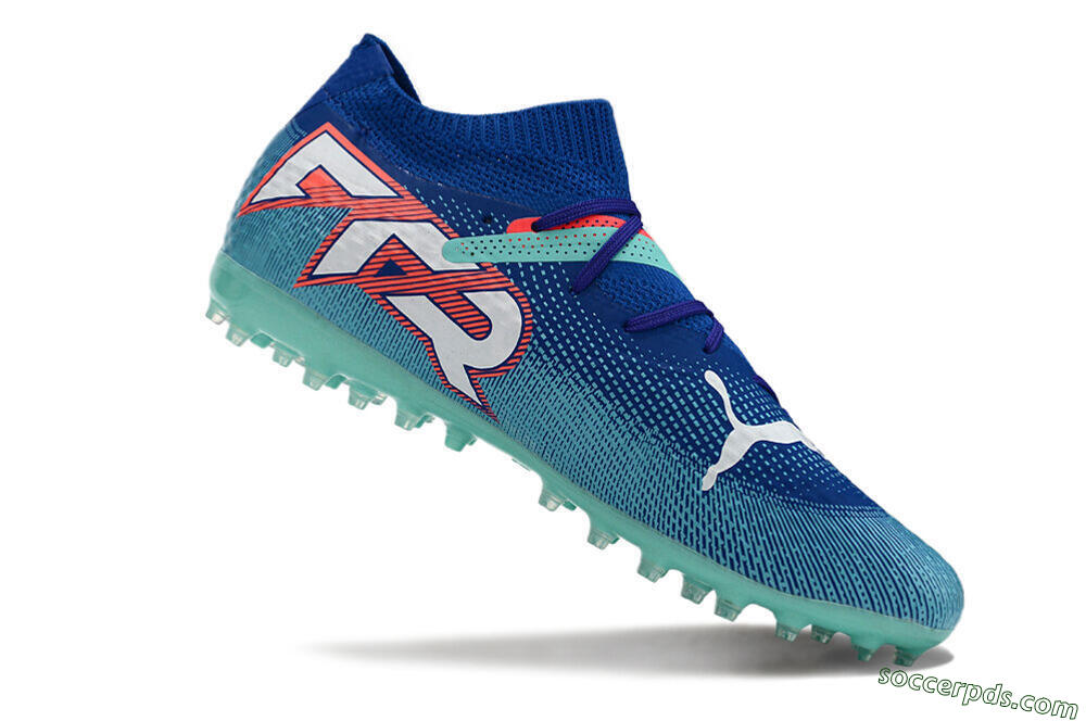Puma Future Ultimate MG Low-Tops Football Boots - Blue/Jade/Red 4