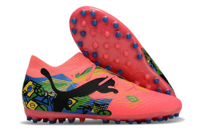 Puma Future Ultimate MG Low-Tops Football Boots - Pink/Blue/Green/Yellow
