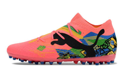 Puma Future Ultimate MG Low-Tops Football Boots - Pink/Blue/Green/Yellow