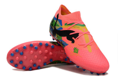 Puma Future Ultimate MG Low-Tops Football Boots - Pink/Blue/Green/Yellow
