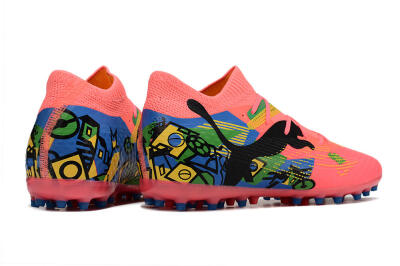 Puma Future Ultimate MG Low-Tops Football Boots - Pink/Blue/Green/Yellow