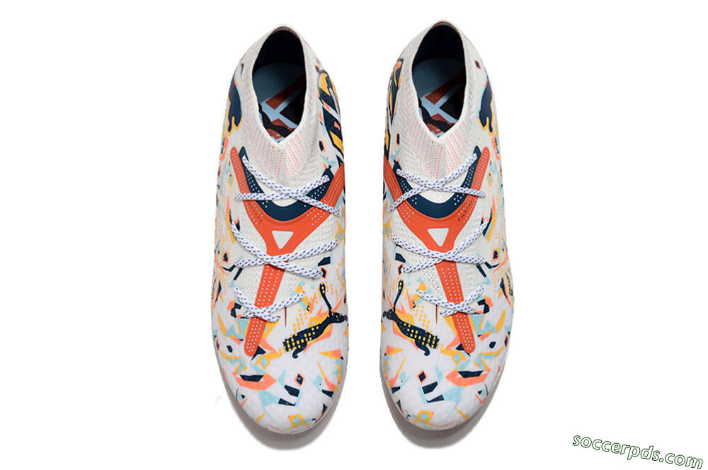 Puma Future Ultimate MG Low-Tops Football Boots - White/Blue/Yellow 4