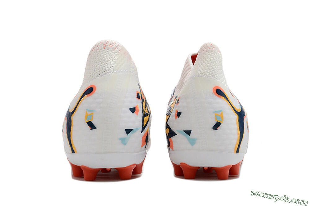 Puma Future Ultimate MG Low-Tops Football Boots - White/Blue/Yellow 5