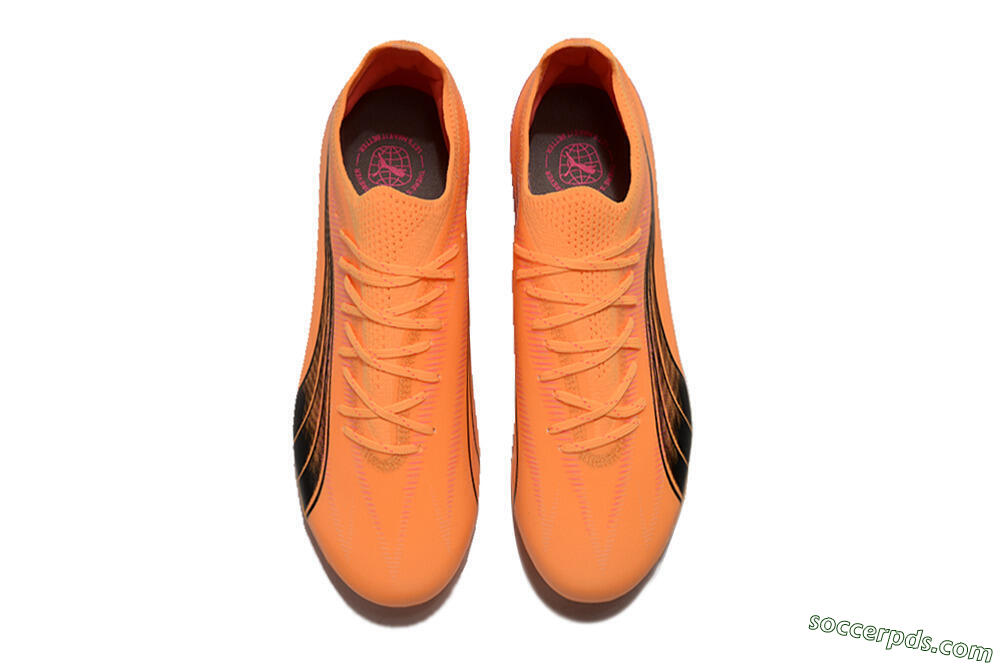 Puma Ultra Ultimate MG Low-Tops Football Boots - Yellow/Black/Pink 4