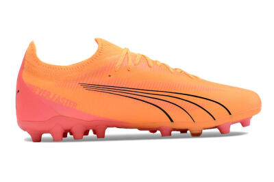 Puma Ultra Ultimate MG Low-Tops Football Boots - Yellow/Black/Pink