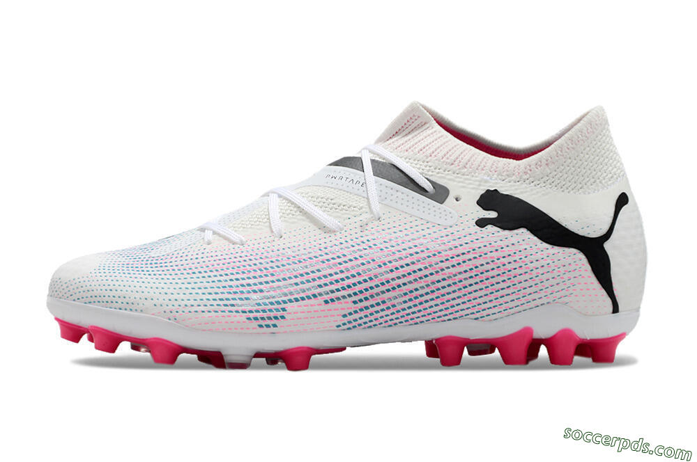 Puma Future Ultimate MG Low-Tops Football Boots - White/Blue/Pink 2