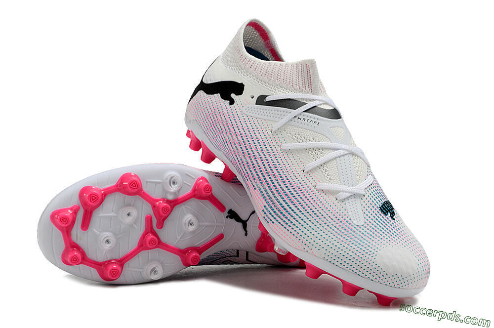 Puma Future Ultimate MG Low-Tops Football Boots - White/Blue/Pink 3