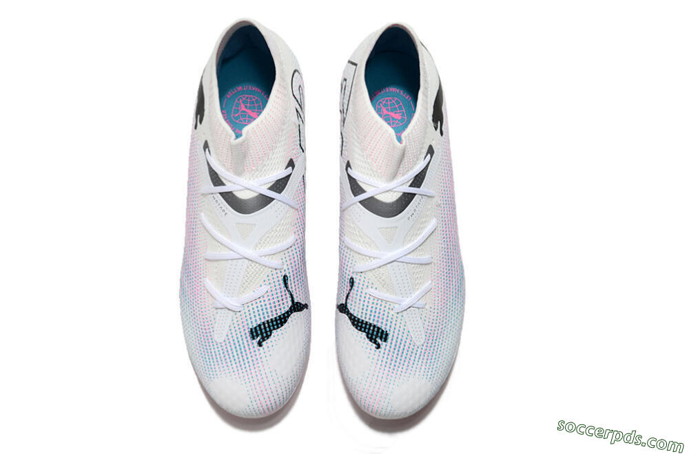 Puma Future Ultimate MG Low-Tops Football Boots - White/Blue/Pink 4