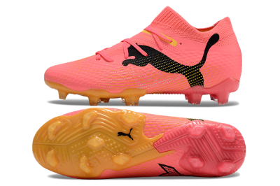 Puma Future Ultimate FG Low-Tops Football Boots - Pink/Black/Yellow