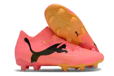 Puma Future Ultimate FG Low-Tops Football Boots - Pink/Black/Yellow