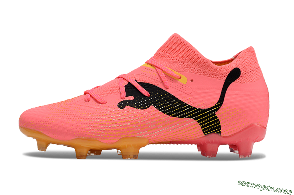 Puma Future Ultimate FG Low-Tops Football Boots - Pink/Black/Yellow 2
