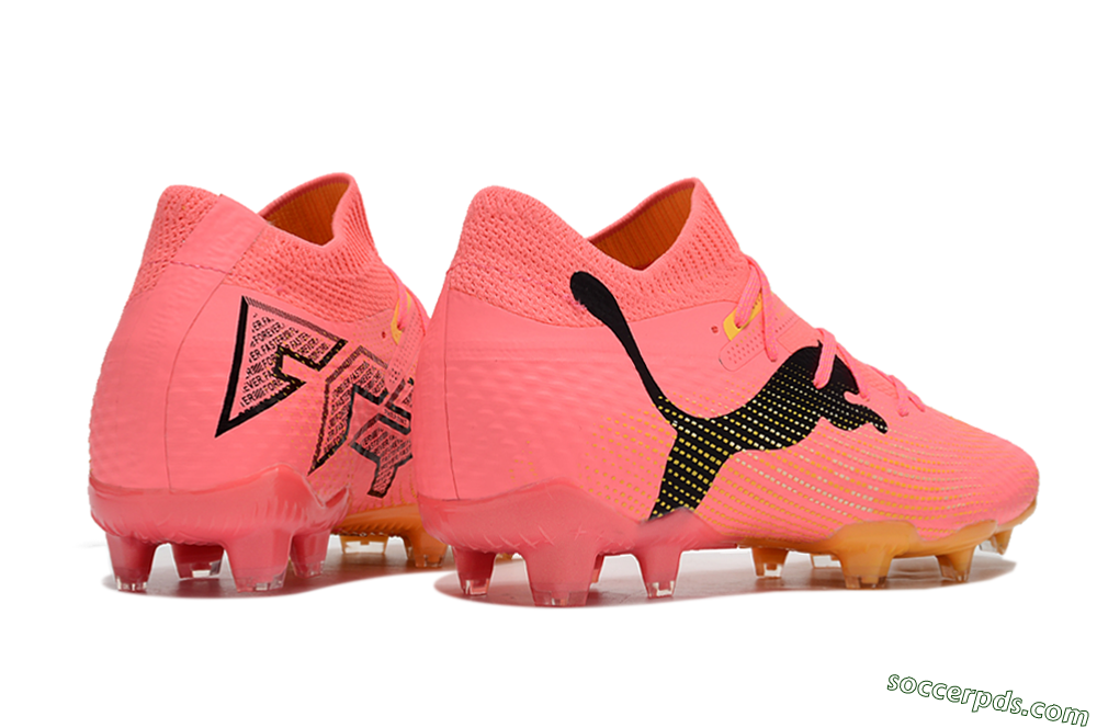 Puma Future Ultimate FG Low-Tops Football Boots - Pink/Black/Yellow 6