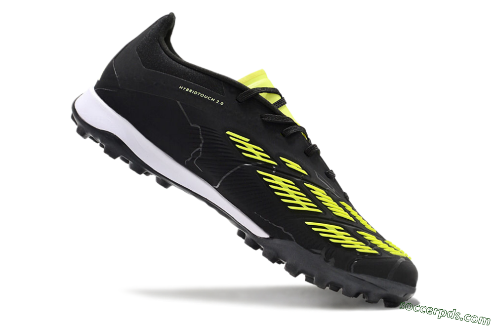 Adidas Predator 24 Elite TF Low-Tops Football Shoes - Black/Yellow/White 4