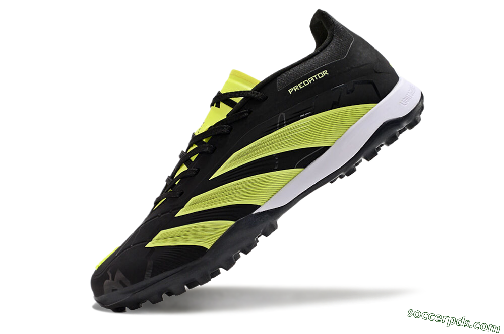 Adidas Predator 24 Elite TF Low-Tops Football Shoes - Black/Yellow/White 5