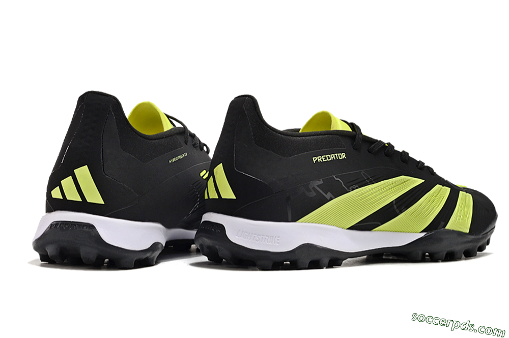 Adidas Predator 24 Elite TF Low-Tops Football Shoes - Black/Yellow/White 6