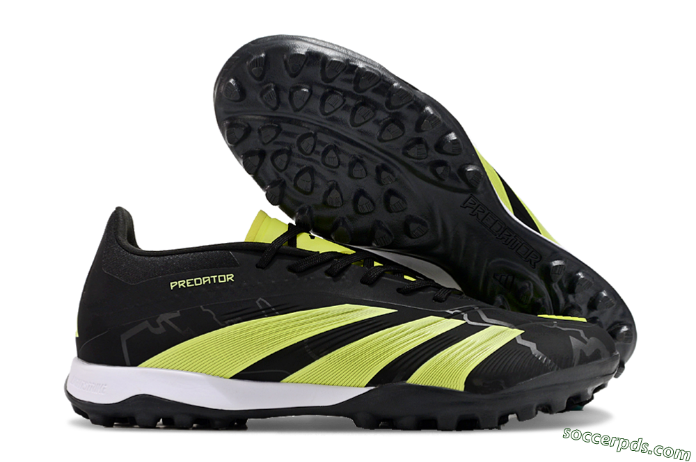 Adidas Predator 24 Elite TF Low-Tops Football Shoes - Black/Yellow/White 1