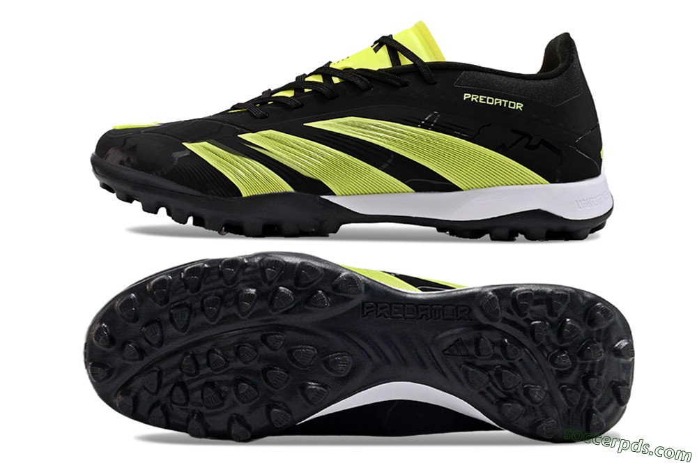 Adidas Predator 24 Elite TF Low-Tops Football Shoes - Black/Yellow/White 0
