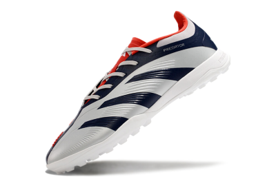 Adidas Predator 24 Elite TF Low-Tops Football Shoes - Silver/Blue/Red