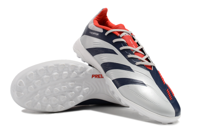 Adidas Predator 24 Elite TF Low-Tops Football Shoes - Silver/Blue/Red