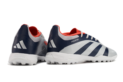 Adidas Predator 24 Elite TF Low-Tops Football Shoes - Silver/Blue/Red