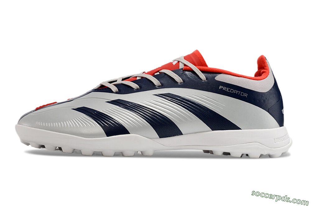 Adidas Predator 24 Elite TF Low-Tops Football Shoes - Silver/Blue/Red 2