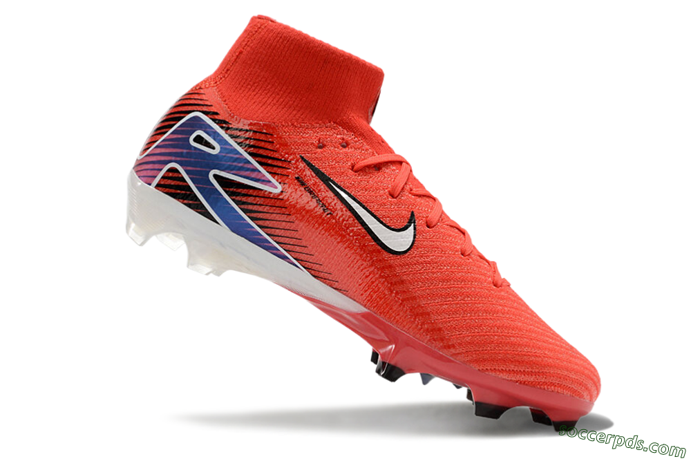 Nike Air Zoom Mercurial Superfly 10 Elite FG High-Tops Football Boots - Red/White/Blue 4