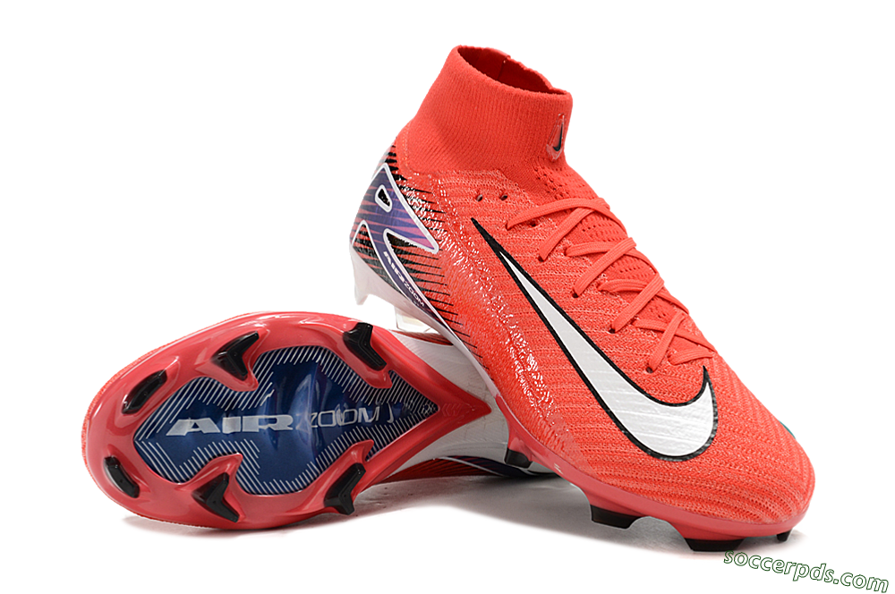 Nike Air Zoom Mercurial Superfly 10 Elite FG High-Tops Football Boots - Red/White/Blue 3