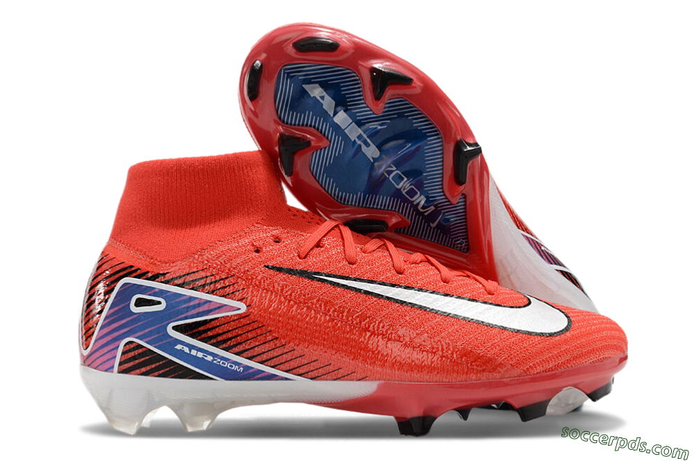 Nike Air Zoom Mercurial Superfly 10 Elite FG High-Tops Football Boots - Red/White/Blue 1