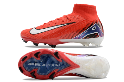 Nike Air Zoom Mercurial Superfly 10 Elite FG High-Tops Football Boots - Red/White/Blue