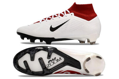 Nike Air Zoom Mercurial Superfly 9 Elite FG High-Tops Football Boots - White/Black/Red