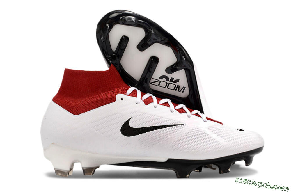 Nike Air Zoom Mercurial Superfly 9 Elite FG High-Tops Football Boots - White/Black/Red 1